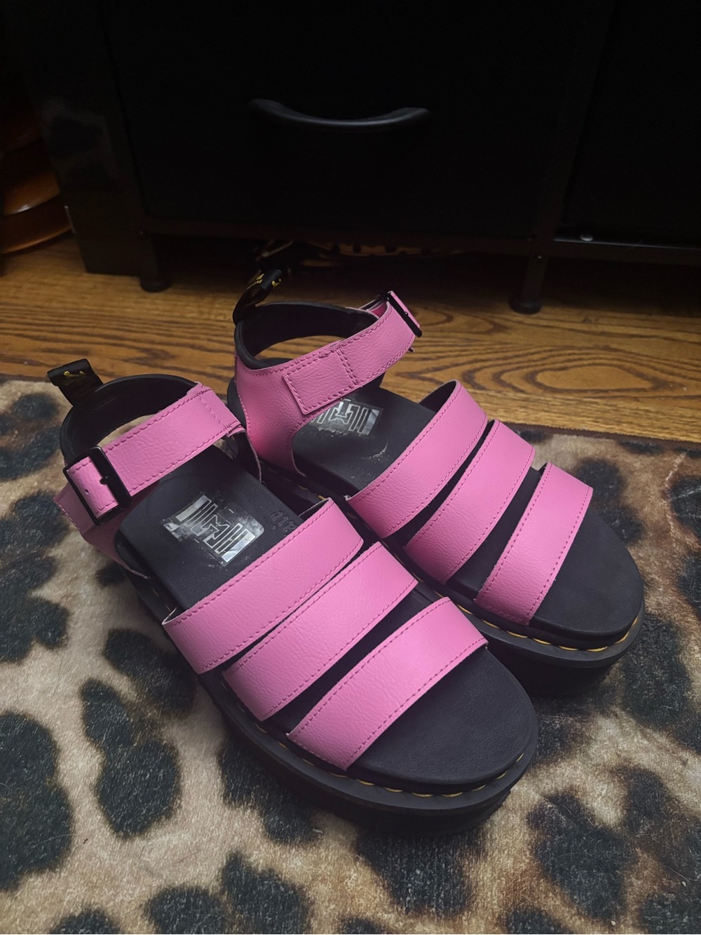 Dr Martens Women’s Pink Strappy Platform Sandals
